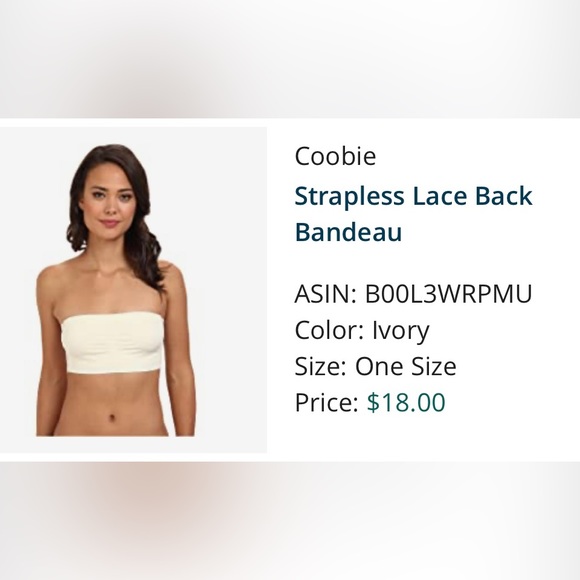 Coobie Strapless Lace Back Bandeau - Picture 5 of 5